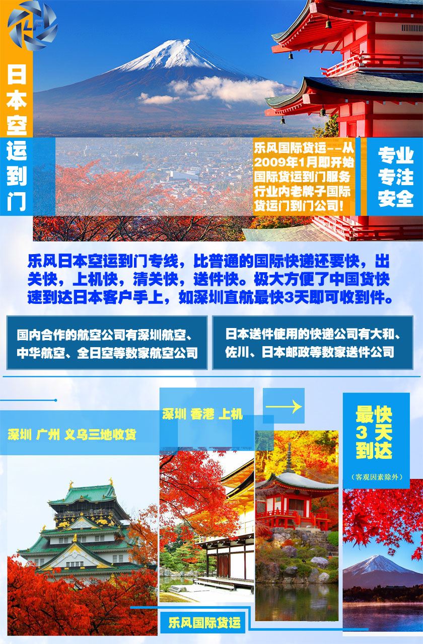 日本空運快遞門到門服務